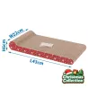 Papierowy drapak dla kota z kocimiętką - tektura falista 43x22x6cm - 8719138144303