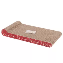 Papierowy drapak dla kota z kocimiętką - tektura falista 43x22x6cm - 8719138144303