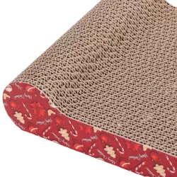 Papierowy drapak dla kota z kocimiętką - tektura falista 43x22x6cm - 8719138144303