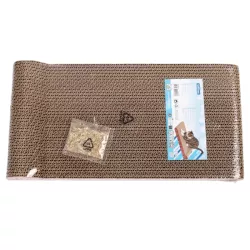 Papierowy drapak dla kota z kocimiętką - tektura falista 43x22x6cm - 8719138144303