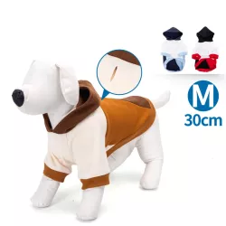 Bluza z kapturem dla psa rozmiar M 30cm kolorowa miękka i ciepła - 8719138142125