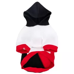 Bluza z kapturem dla psa rozmiar M 30cm kolorowa miękka i ciepła - 8719138142125