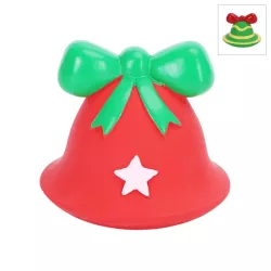 Zabawka dla psa dzwonek świąteczny z kokardą lub w paski 7-8.7cm - 8719138144860