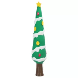 Gryzak świąteczny dla psa choinka z piszczałką - długość 21cm - 8719138144877