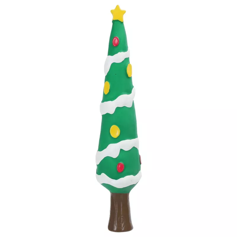 Gryzak świąteczny dla psa choinka z piszczałką - długość 21cm - 8719138144877