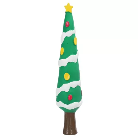 Gryzak świąteczny dla psa choinka z piszczałką - długość 21cm - 8719138144877
