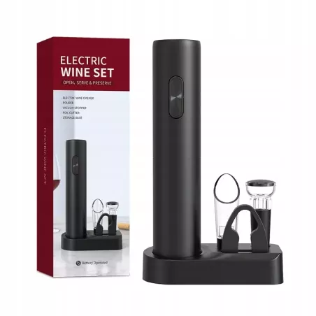 Elektryczny korkociąg otwieracz do wina obcinacz s-5905489941019