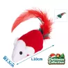 Myszka dla kota z pierzastym ogonkiem - miękka aksamitna zabawka 10x3.5cm - 8719138144457
