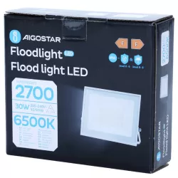 Halogen led naświetlacz lampa 30W 6500K reflektor zewnętrzny biały - 8433325417048