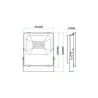 Projektor 12000lm naświetlacz halogen LED TX-100W 4000K neutralny - 5904703005544