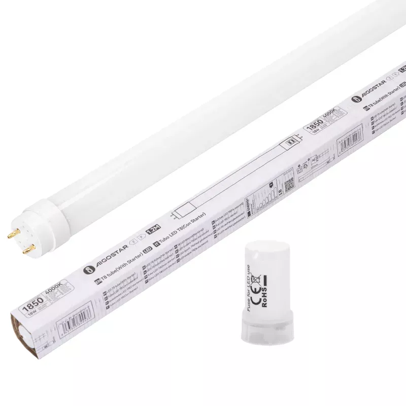 Świetlówka LED T8 18W 120cm neutralna 1850lm zamiennik ze starterem - 8433325344436