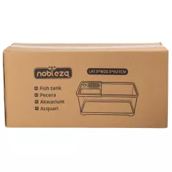 Akwarium z pokrywką i karmnikiem 20L małe na biurko 47.5x20.5x21cm - 8719138147687