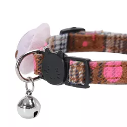 Elegancka obroża dla kota z dzwoneczkiem, XS, L25-34cm - 8719138143559