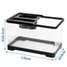 Mini akwarium z pokrywką i karmnikiem 10,5L na biurko 30x19x18.5cm - 8719138147663