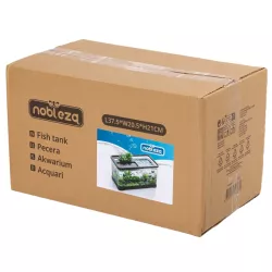 Akwarium z pokrywką i karmnikiem 16L kompaktowe na biurko 37.5x20.5x21cm - 8719138147670