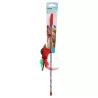 Wędka do zabawy z kotem z czerwoną rybką, patyk 40 cm - 8719138144297