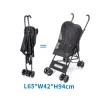 Czarny wózek dla zwierząt typu parasolka, L65*W42*H94cm - 8719138192878