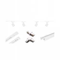 Zestaw Szynowy 1,5m biały 4 x Reflektor GU10 2xSzyna 0,75m.-5904703012023