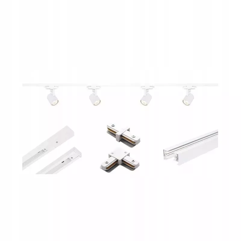 Zestaw Szynowy 1,5m biały 4 x Reflektor GU10 2xSzyna 0,75m.-5904703012023