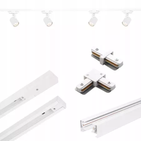 Zestaw Szynoprzewód Szyna 2m + 4x Lampa GU10 LED Oświetlenie szynowe-5904703012047