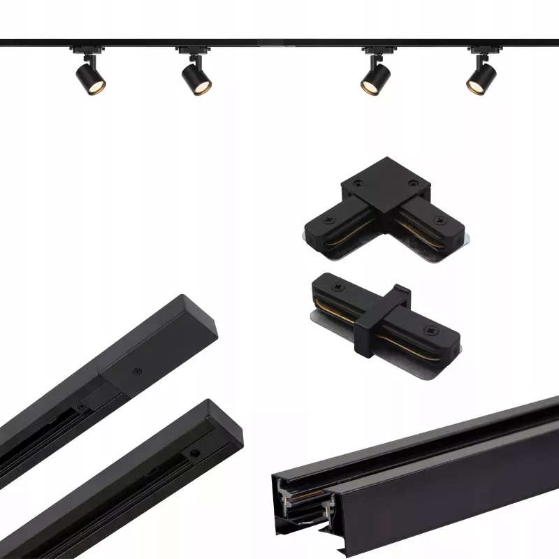 Zestaw Szynoprzewód Szyna 2m + 4x Lampa GU10 LED Oświetlenie szynowe-5904703012030