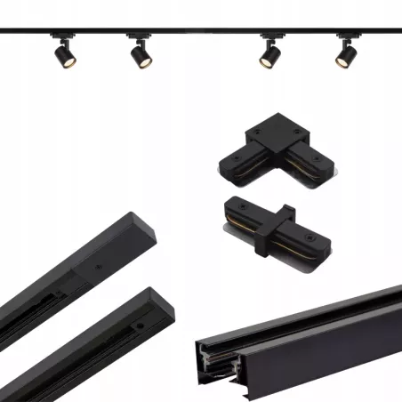 Zestaw Szynoprzewód Szyna 2m + 4x Lampa GU10 LED Oświetlenie szynowe-5904703012030