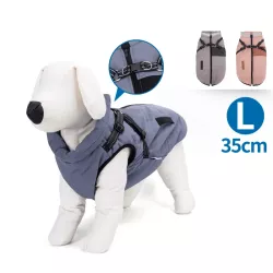 Płaszcz zimowy dla psa ze zintegrowaną uprzężą, rozmiar L, długość grzbietu 35cm - 8719138141258