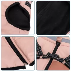 Płaszcz zimowy dla psa ze zintegrowaną uprzężą, rozmiar XL, długość grzbietu 40cm - 8719138141265