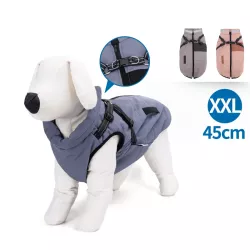 Płaszcz zimowy dla psa ze zintegrowaną uprzężą, rozmiar XXL, długość grzbietu 45cm - 8719138141272