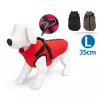 Płaszcz zimowy dla psa pikowany ze zintegrowaną uprzężą, rozmiar L, długość grzbietu 35cm - 8719138141326