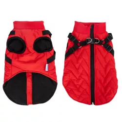 Płaszcz zimowy dla psa pikowany ze zintegrowaną uprzężą, rozmiar XL, długość grzbietu 40cm - 8719138141333