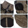 Płaszcz zimowy dla psa pikowany ze zintegrowaną uprzężą, rozmiar XL, długość grzbietu 40cm - 8719138141333