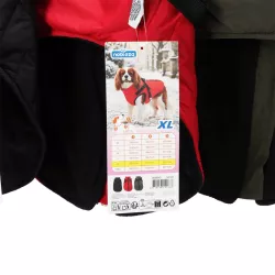 Płaszcz zimowy dla psa pikowany ze zintegrowaną uprzężą, rozmiar XL, długość grzbietu 40cm - 8719138141333