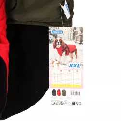 Płaszcz zimowy dla psa pikowany ze zintegrowaną uprzężą, rozmiar XXL, długość grzbietu 45cm - 8719138141340