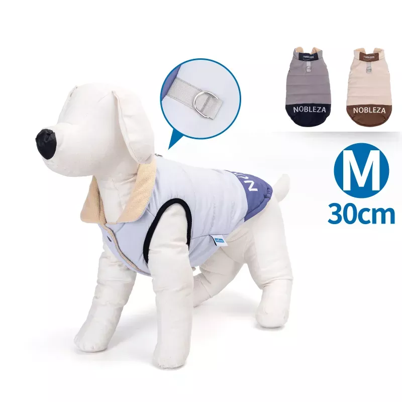 Płaszcz zimowy dla psa z kołnierzem, rozmiar M, 30cm - 8719138141371