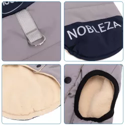Płaszcz zimowy dla psa z kołnierzem, rozmiar M, 30cm - 8719138141371