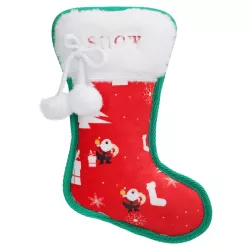 Pluszowa zabawka dla psa but świąteczny z Mikołajem lub choinką 25cm - 8719138144747