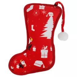 Pluszowa zabawka dla psa but świąteczny z Mikołajem lub choinką 25cm - 8719138144747