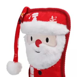 Pluszowa zabawka dla psa but świąteczny z Mikołajem lub choinką 25cm - 8719138144747