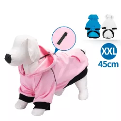 Bluza dla psa z kapturem i kieszonką XXL - długość 45cm na chłodne dni - 8719138142217