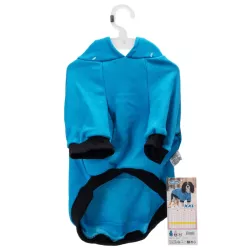 Bluza dla psa z kapturem i kieszonką XXL - długość 45cm na chłodne dni - 8719138142217