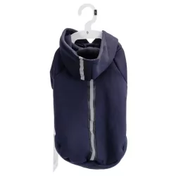 Bluza dla psa gładka z kapturem rozmiar L długość 35cm na chłodne dni - 8719138142279