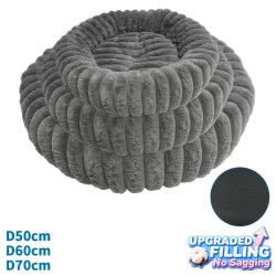Zestaw 3 okrągłych, pluszowych legowisk dla psa i kota - 8719138145102
