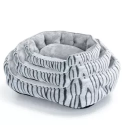 Zestaw 3 legowisk dla psa, wzór zebra - 8719138072330