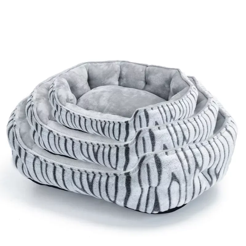 Zestaw 3 legowisk dla psa, wzór zebra - 8719138072330