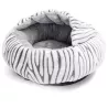 Legowisko dla kota okrągłe z wysokim brzegiem, zebra - 8719138073023