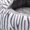 Legowisko dla kota okrągłe z wysokim brzegiem, zebra - 8719138073023