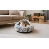 Legowisko dla kota okrągłe z wysokim brzegiem, zebra - 8719138073023