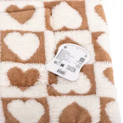 Flanelowa mata dla zwierząt w kratkę serc, rozmiar S - 8719138142583