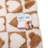 Flanelowa mata dla zwierząt w kratę serc, rozmiar XL - 8719138142613